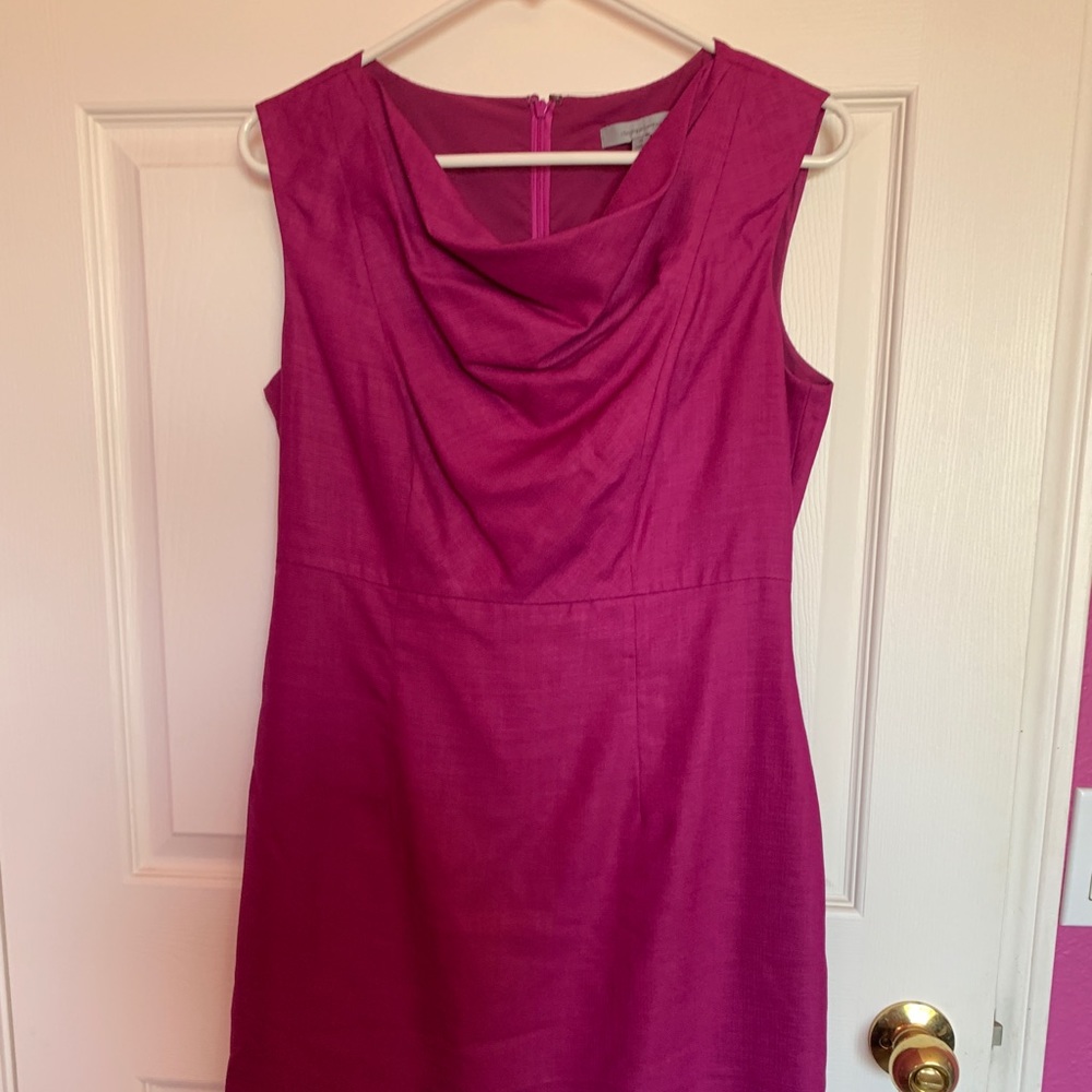 Fuschia/purple cowl neck dress